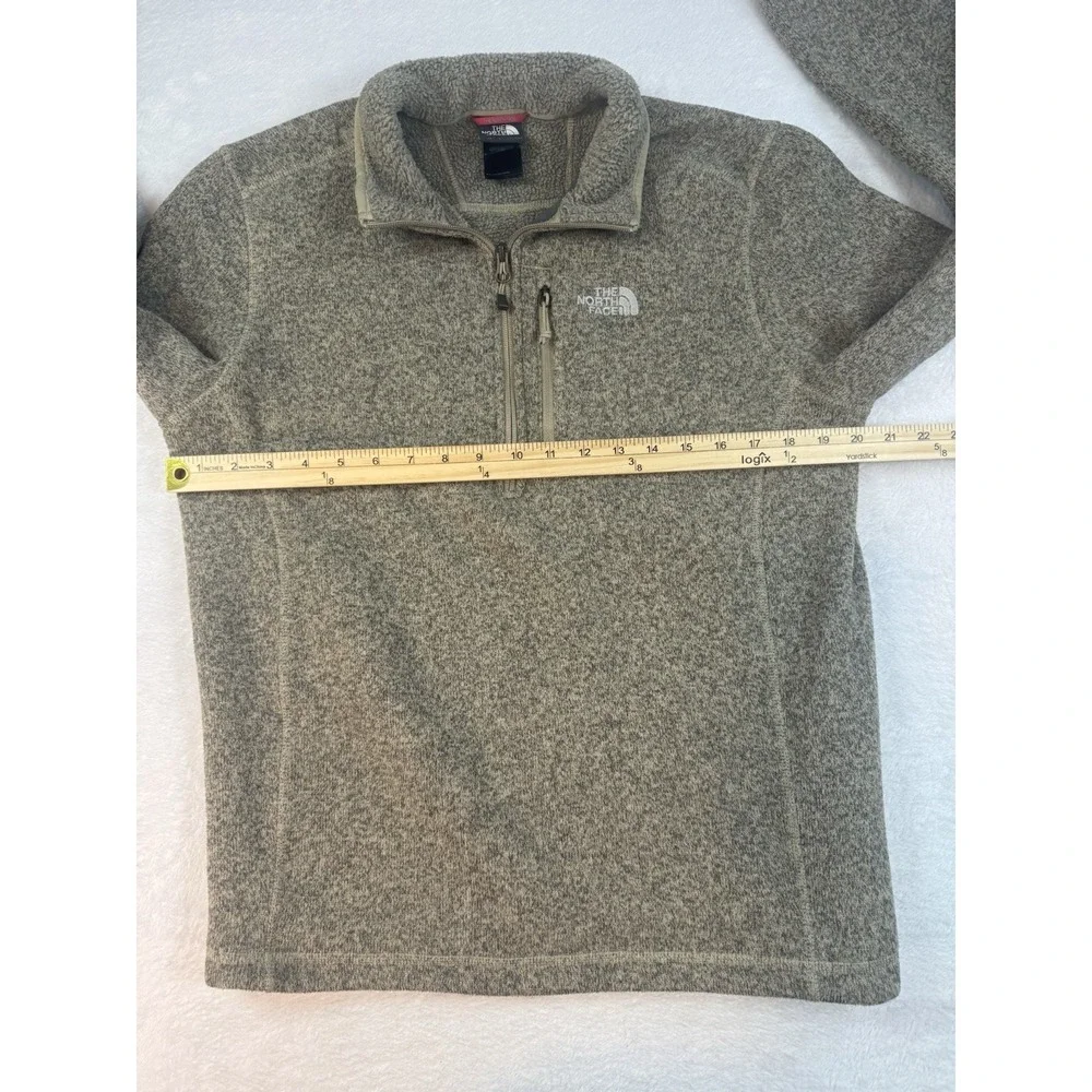The North Face Sweater Men M Gray‎ 1/4 Zip Fleece Jacket Pullover Outdoor Hiking